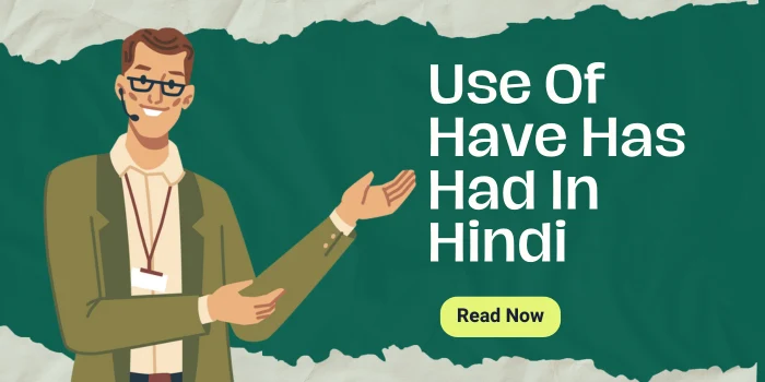 Use of Have Has Had in Hindi