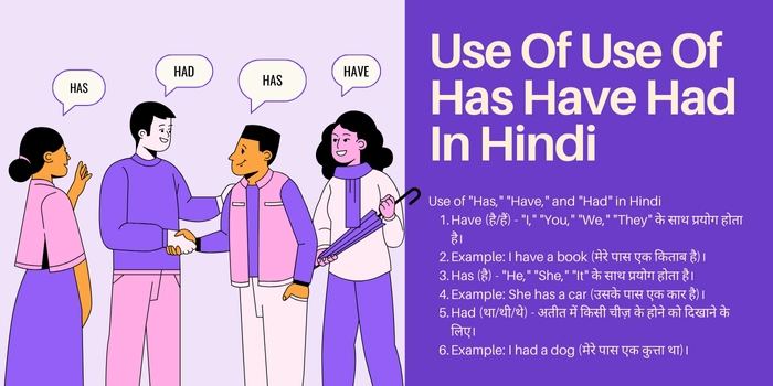 Use Of Has Have Had In Hindi